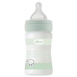 Пляшечка для годування Chicco Well-Being Colors з силіконовою соскою 0м+ 150 мл (28711.31)