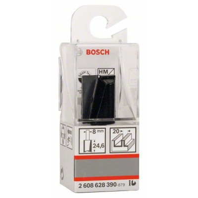 Фреза Bosch Professional пазова, Std, S8, D20, L25 (2.608.628.390)