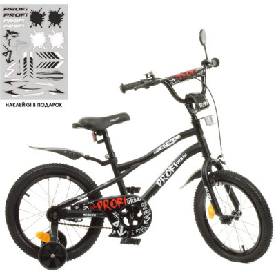 Дитячий велосипед Prof1 Urban 16&quot; Чорний (Y16252 black)