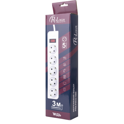 Мережевий фільтр живлення Prologix PRS-P5CU-30W