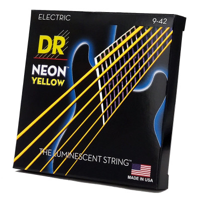 Струни для гітари DR Strings NEON Yellow Electric - Light (09-42) (NYE-9)