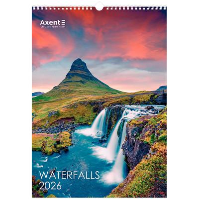 Календар Axent настінний А3 2026 р.Waterfalls (8804-26-2-A)