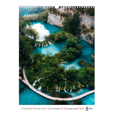 Календар Axent настінний А3 2026 р.Waterfalls (8804-26-2-A)