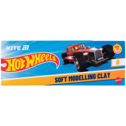 Пластилін Kite Hot Wheels восковий, 6 кольорів, 120 г (HW25-081)