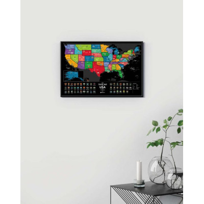 Скретч карта 1DEA.me Travel Map USA Black (13028)