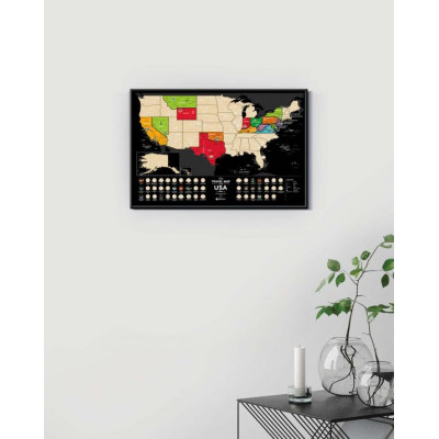 Скретч карта 1DEA.me Travel Map USA Black (13028)