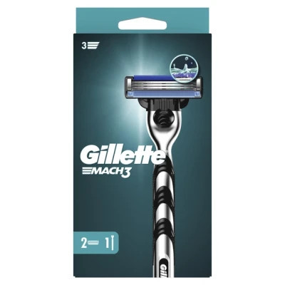 Бритва Gillette Mach3 з 2 змінними картриджами (7702018020706/7702018020676)