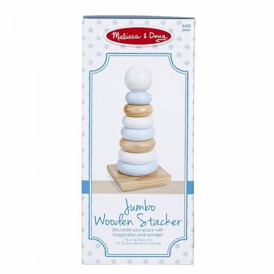 Розвиваюча іграшка Melissa&amp;Doug Величезна натуральна дерев&#039;яна пірамідка (MD30540)