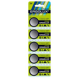 Батарейка Ergolux CR-2032 Lithium * 5 (CR2032-BP5)