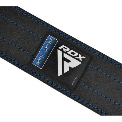 Атлетичний пояс RDX для пауерліфтингу RD1 шкіряний Blue M (WPB-RD1U-M)