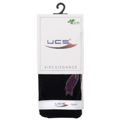 Колготки дитячі UCS Socks з бантом (M0C0301-1410-5G-blackred)