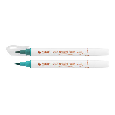 Художній маркер STA пензлик акварельний AQUA NATURAL BRUSH 3700, малахіт (STA3700-88)