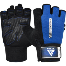 Рукавички для фітнесу RDX W1 Half Blue Plus XL (WGA-W1HU-XL+)