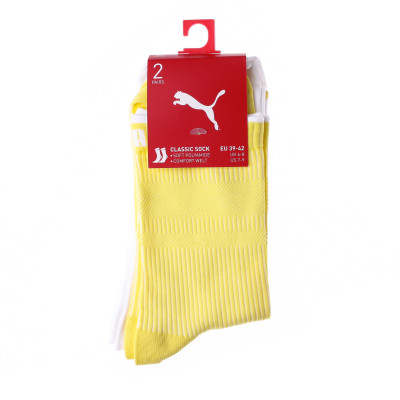 Шкарпетки Puma Sock Classic Women 2P 103003001-013 жовтий, білий 39-42 (8718824799087)