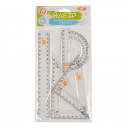 Лінійка Yes набір 4 предмета лінійка 20 см (370262)