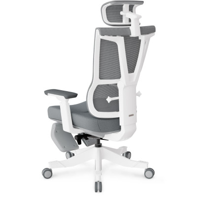 Офісне крісло Mealux S6 Air Fabric Grey White (HF-S6 F/ GW)