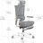 Офісне крісло Mealux S6 Air Fabric Grey White (HF-S6 F/ GW)