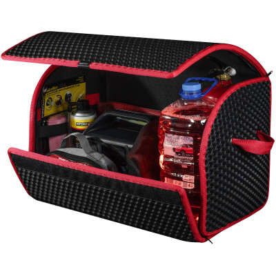 Сумка-органайзер EVAtech M-PRO 32x50x30 см. Сота чорна з червоним кантом (BS13642OM3SBR)