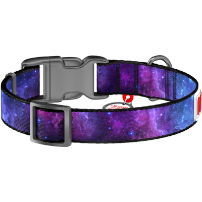Нашийник для тварин WAUDOG Nylon з QR паспортом &quot;NASA21&quot; пластиковий фастекс M (4502-0148)