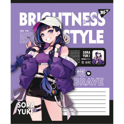 Зошит Yes Brightness style А5 24 аркушів клітинка (767757)