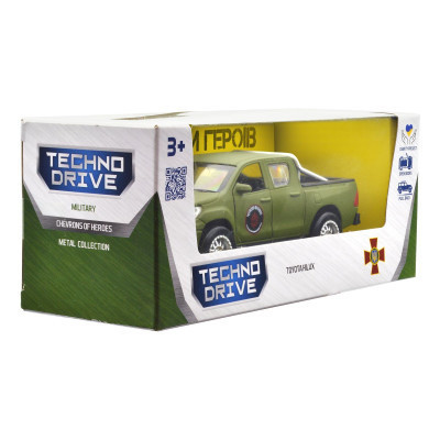 Машина TechnoDrive серії Шеврони Героїв - Toyota Hilux - Червона калина (KM6119)