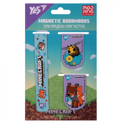 Закладки для книг Yes магнітні Minecraft Spring 3 шт (708344)