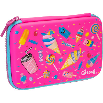 Пенал Cool For School 1 відділення з органайзером фуксія (QT-5650-Rosered)