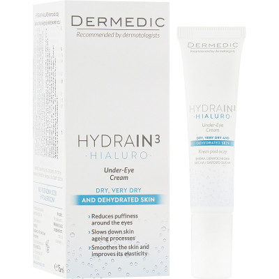 Крем для шкіри навколо очей Dermedic Hydrain 3 Hialuro Under-Eye Cream 15 мл (5906739783175)