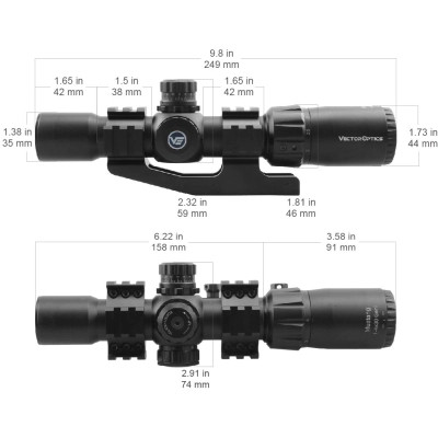 Оптичний приціл Vector Optics Mustang GenII 1-4X30 (30 мм) Illum. SFP (SCOC-29)
