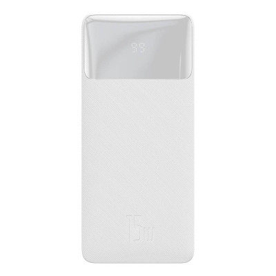 Батарея універсальна Baseus Bipow 20000mAh, 15W, USB-C/3A, 2*USB-A/3A(max.), +cable, white (PPBD050102)