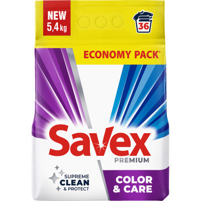 Пральний порошок Savex Premium Color &amp; Care 5.4 кг (3800024047947)