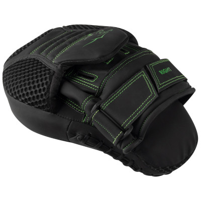 Лапи боксерські PowerPlay 3044 Pro Carbon Ultra Series Чорно-Зелені (PP_3044_Bl/Green)