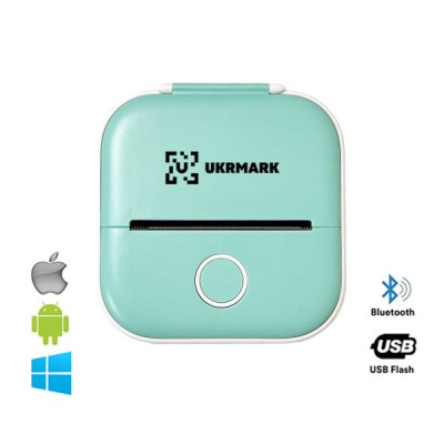 Принтер чеків UKRMARK P02GN Bluetooth, зелений (900943)