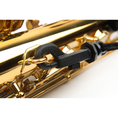 Ремінь для духових інструментів D&#039;Addario Saxophone Fabric Neck Strap Alto/Soprano - Snap Hook (Black) (SJA13)