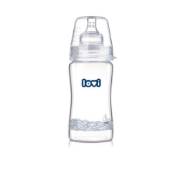 Пляшечка для годування Lovi Diamond Glass - Marine скляна 250 мл (74/201)