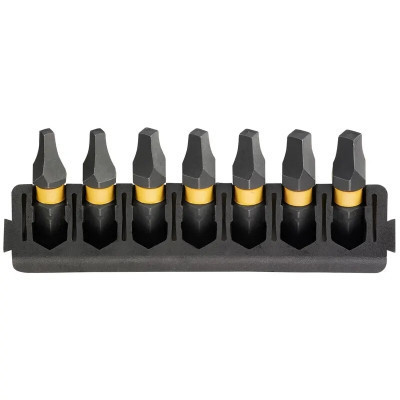 Набір біт DeWALT в касеті для Tough Case, FlexTorq, L 25 мм, SQ1-2 шт, SQ2-3 шт, SQ3-2 шт (DT70815)