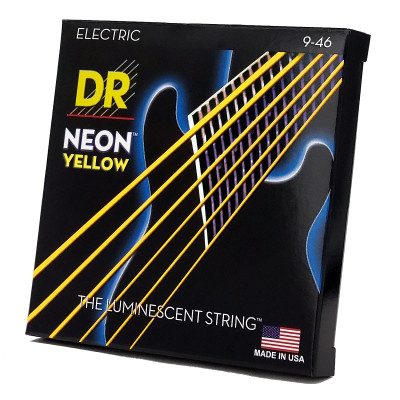 Струни для гітари DR Strings NEON Yellow Electric - Light Heavy (09-46) (NYE-9/46)