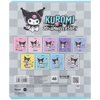 Зошит Kite предметний Kuromi 48 аркуші, клітинка, фізика (HK25-240-2)
