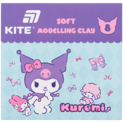 Пластилін Kite Kuromi восковий, 8 кольорів, 160 г (HK24-082)