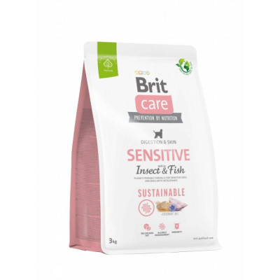 Сухий корм для собак Brit Care Dog Sustainable Sensitive Insect and Fish 3 кг (8595602559206)