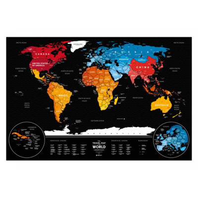 Скретч карта 1DEA.me Travel Map Weekend Black World (gold) (13072)