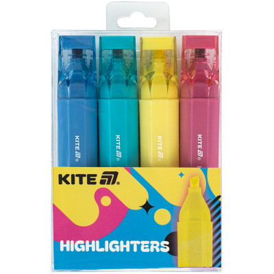 Набір маркерів Kite Highlighter Creative Trendy Colors, набір з 4-х кольорів (K24-1144-4)