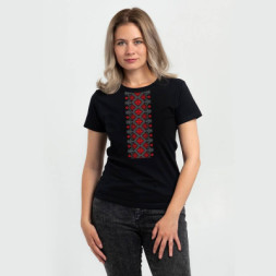 Футболка Sol's Regent Women Вишиванка вертикально чорний XXL (01825309/313XXL)