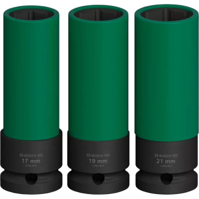 Набір головок Bosch Professional ударних торцевих Extra Deep 3шт, 1/2&quot; 85мм (2.608.003.033)