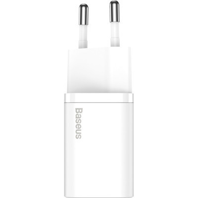 Зарядний пристрій Baseus 1xUSB 25W (USB-C) + Cable Type-C white (TZCCSUP-L02)