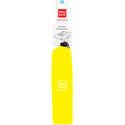 Посуд для собак WAUDOG Silicone Миска складана 385х230х50 мм жовта (50808)