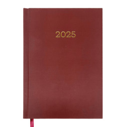 Тижневик Buromax датований 2025 MONOCHROME A5 бордовий (BM.2160-13)