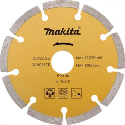 Круг відрізний Makita алмазний по бетону сегмент золот. 125*22,23(20) мм (A-84115)
