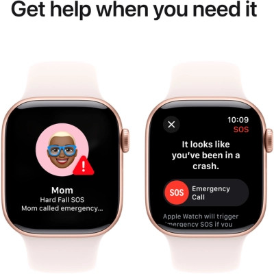 Смарт-годинник Apple Watch Series 10 GPS 42mm Rose Gold Aluminium Case with Light Blush Sport Band - S/M (MWWH3QH/A)