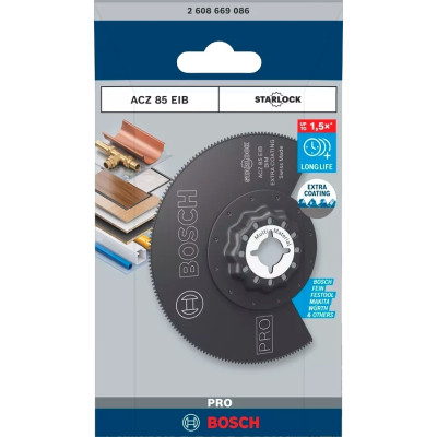 Диск пильний Bosch PRO StarlockBIM Wood Met ACZ85EB (2.608.669.086)